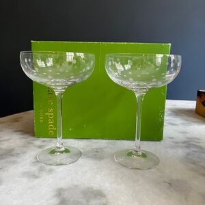 Kate Spade Larabee Dot Champagne Saucers